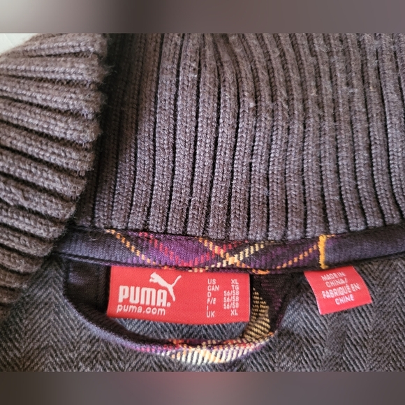 Puma Brown Zip-Up Jacket, Size XL - Picture 4 of 5